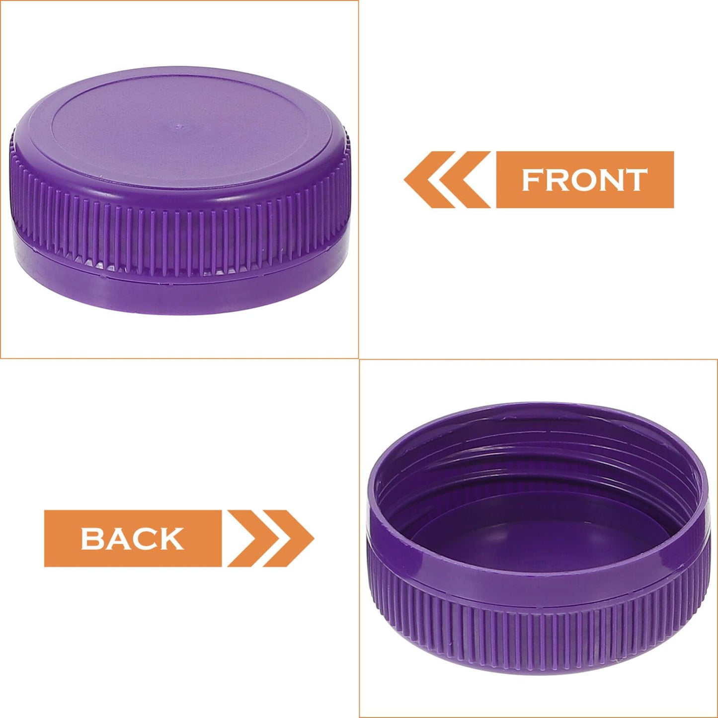 100Pack White Plastic Bottle Caps, 38mm (1.53") Replacement Lids, Leak-Free Screw-on Caps for Juice, Milk, Water Bottles Tops and Diy Crafts BST202