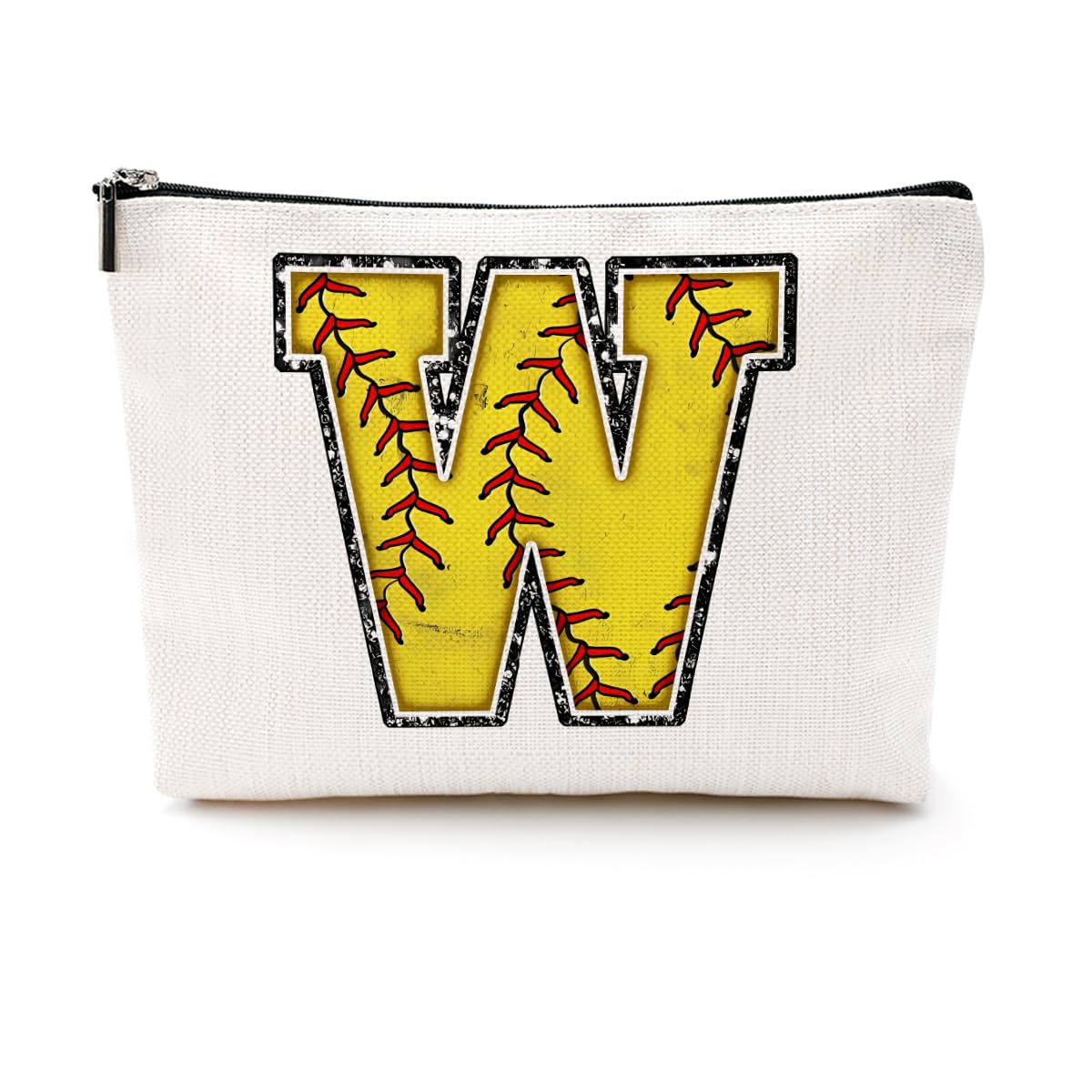 Soccer Gifts Initial Makeup Bag Soccer Girl Gifts Cosmetic Bag Letter D | Monogrammed Zipper Pouch Soccer Accessories for Girls Women Player Coaches Friend Graduation Birthday Gifts BST202