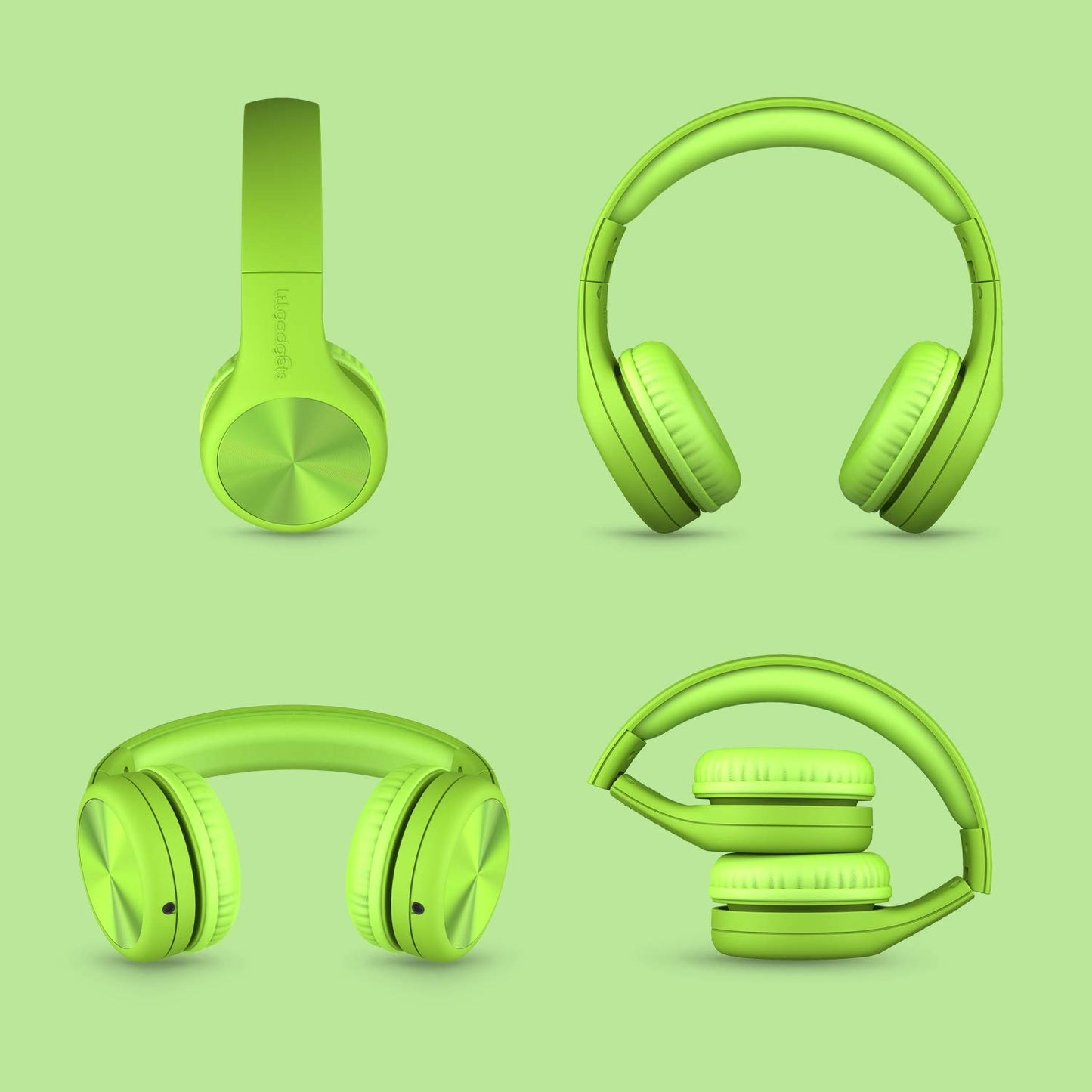 LilGadgets Connect+ Pro Wired Kids Headphones for School with Microphone, Volume Limiting Over-Ear Headset with Cord, SharePort Technology & SoftTouch Padding, Blue