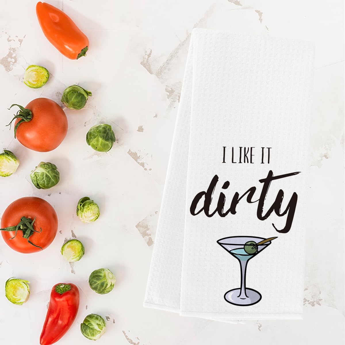 Funny Dirty Martini Gift Martini Dish Towel DirtyMartini Cocktail Lovers Hand Towel Tea Towel for Home Kitchen Bar Decor BST202