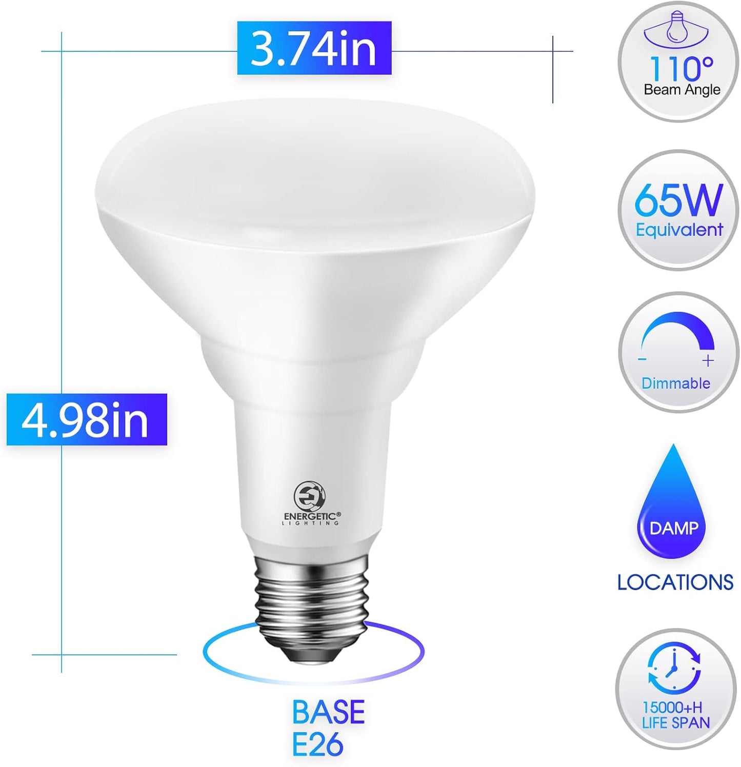 Energetic LED Recessed Light Bulbs BR30 12 pack 101