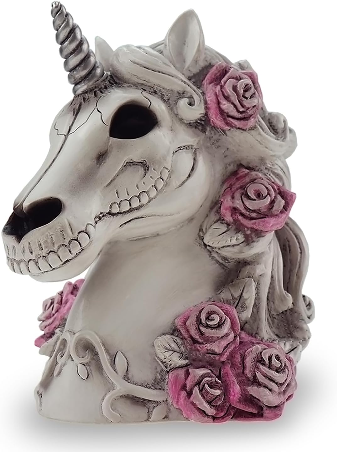 Gothic Unicorn Skull Piggy Bank Sugar Skull Gift for Women Adults Halloween Skeleton Day Dead Goth Home Decor BST220