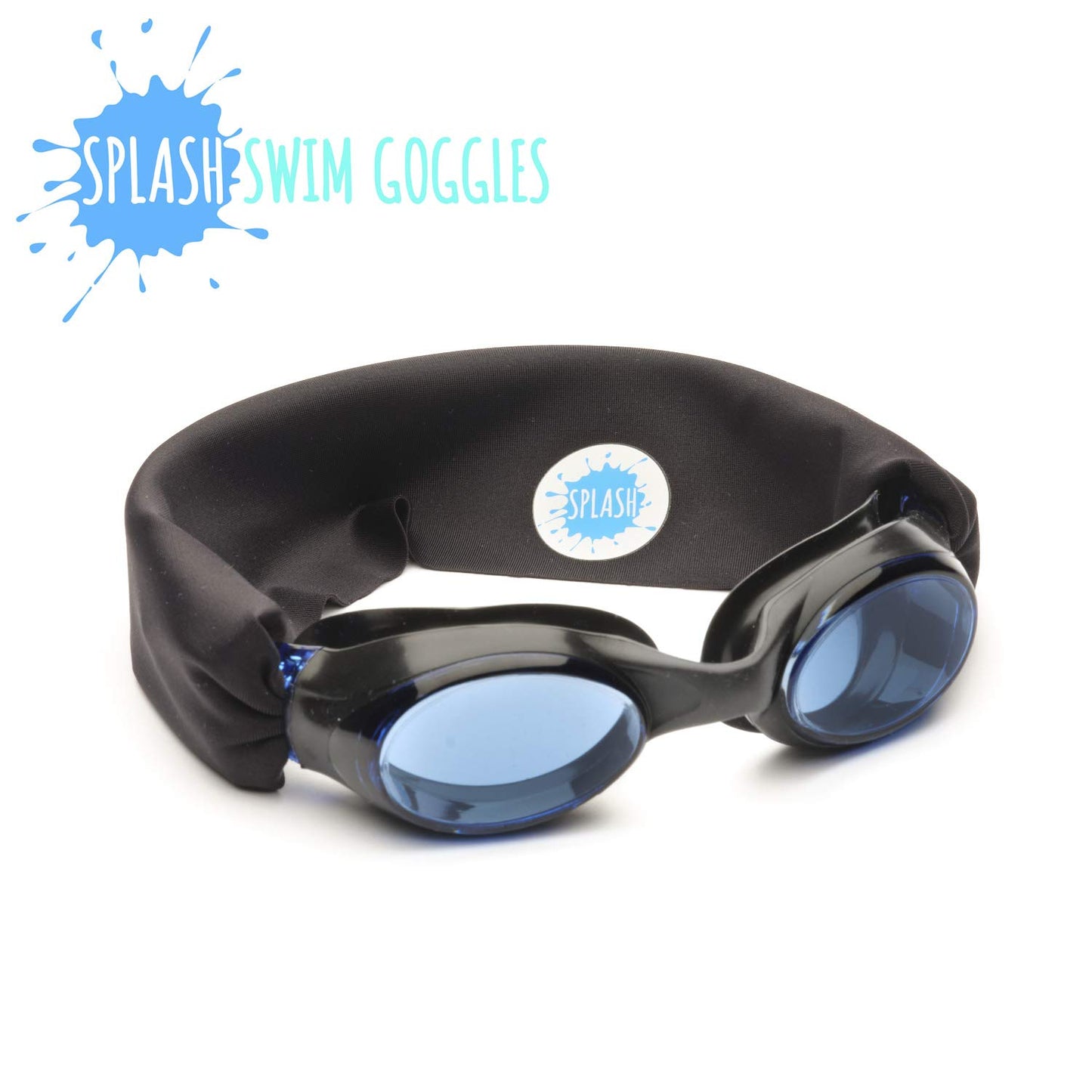 Splash Place SWIM GOGGLES with Fabric Strap -Fun, Fashionable, Comfortable - Adult & Kids Swim Goggles