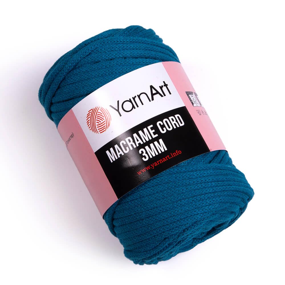 YarnArt Macrame Cord 3mm - Macrame Rope for Crafting, Knotting, Wall Hangings, and Home Decor - 60% Cotton 40% Viscose & Polyester, Soft and Durable (759-FOREST Green) BST220
