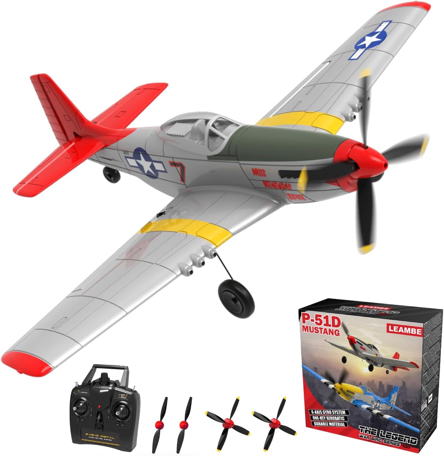 LEAMBE P-51D Mustang 4 Channel RC Plane RC Plane 60