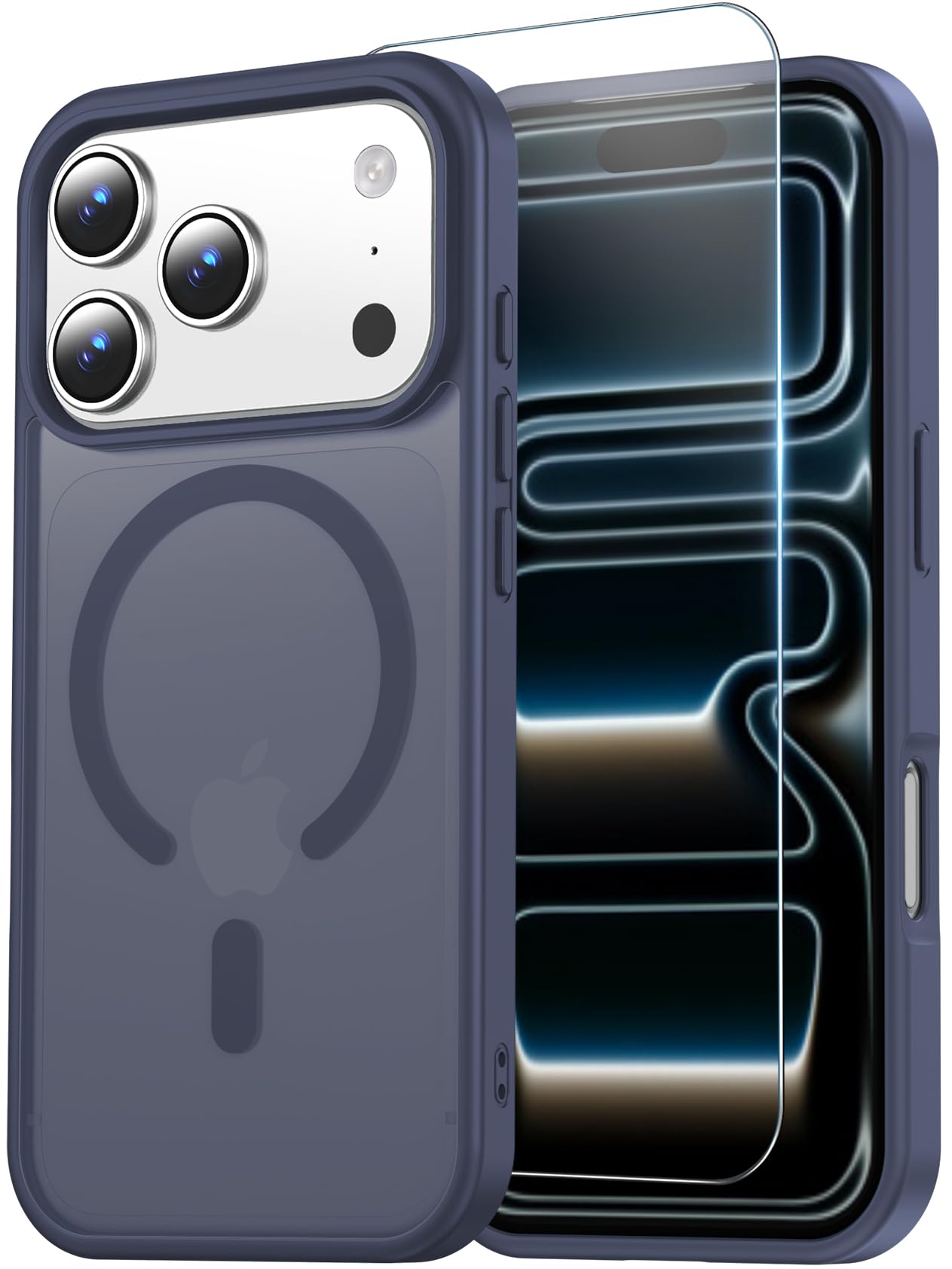 for iPhone 17 Pro Max Case Clear with Screen Protector, Compatible with Magsafe, Anti-Yellowing, Military-Grade Protection, Shockproof Slim Magnetic Phone Case Cover, Black WN420
