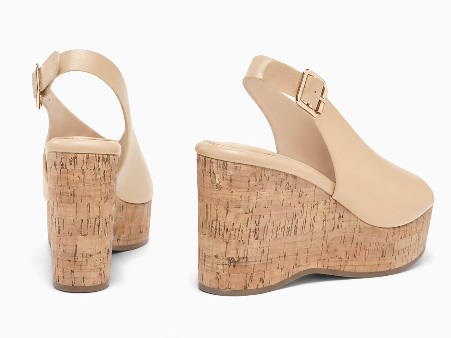 Coutgo Womens Platform Wedge Sandals Open Peep Toe Slingback Cork High Heels Summer Beach Shoes DD1210
