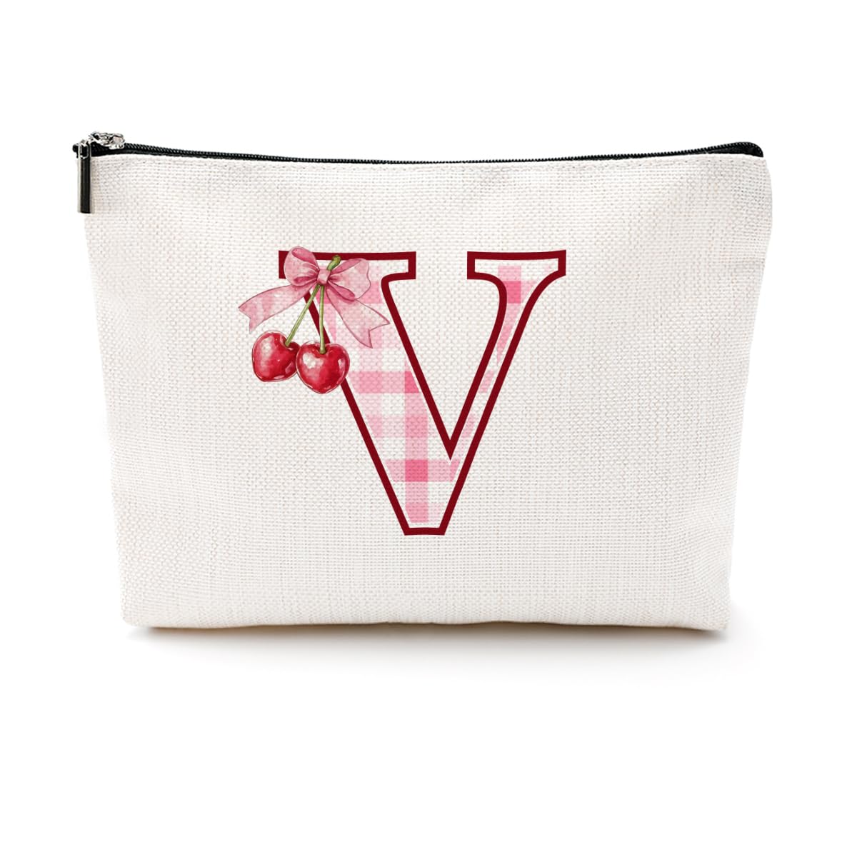 Soccer Gifts Initial Makeup Bag Soccer Girl Gifts Cosmetic Bag Letter D | Monogrammed Zipper Pouch Soccer Accessories for Girls Women Player Coaches Friend Graduation Birthday Gifts BST202