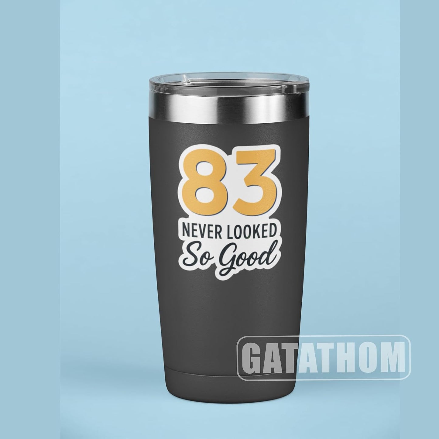 (3PCS) 83 Never Looked So Good Sticker – Happy 83th Birthday, Waterproof Vinyl Decals for Party Decor, Scrapbooking, Water Bottles, Laptops, Size 3" x 2.5" BST202