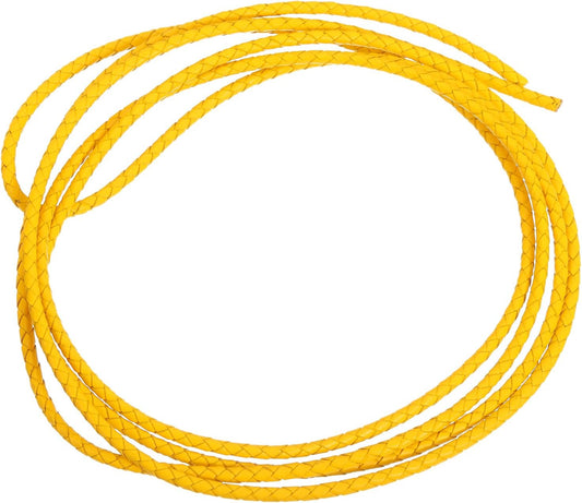 uxcell Leather Cord, 2.2 Yards 4mm Dia Braided String Strip for Purse Handbag Shoelace DIY Crafts Bracelet Making, Yellow BST326L