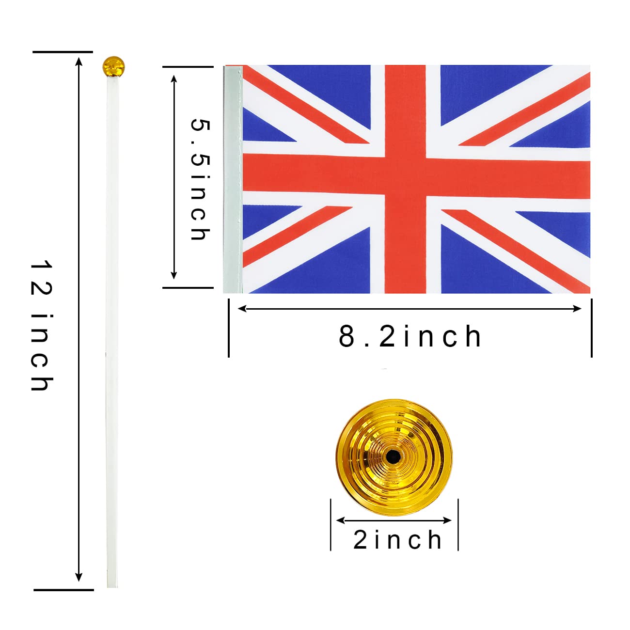 WXTWK 12 Pack Korea Flag Korean Desk Flag Small Mini Korean Table Flags With Stand Base,Home Office Festival Events Celebration Decorations BST202