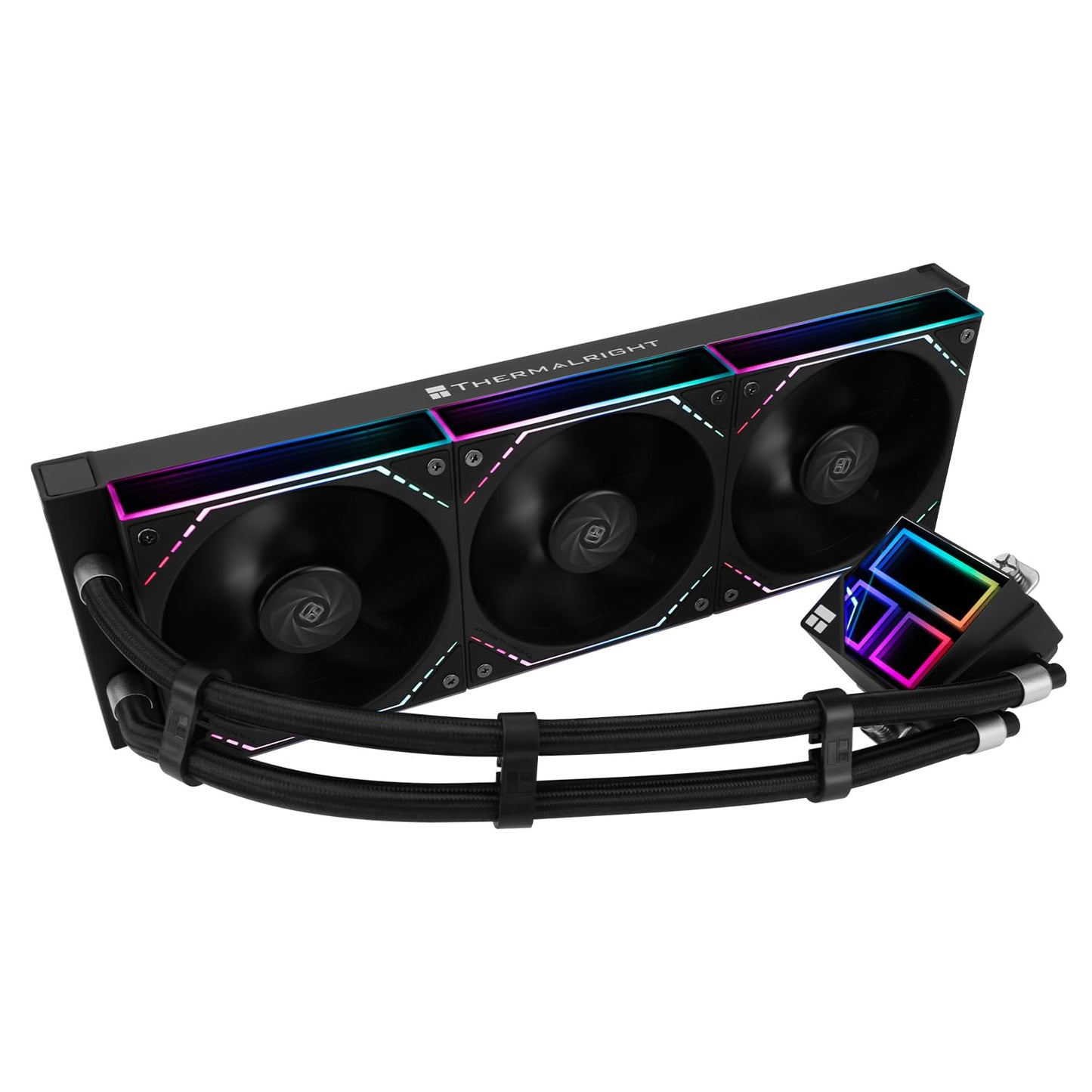 Thermalright Frozen Infinity 360 White Liquid CPU Cooler,Triple PWM Fans with 2000RPM,Desktop CPU Aio Cooler,for AM4/AM5&Intel LGA1150/1151/1200/2011/1700/1851,Infinity Mirror PC CPU Water Cooler
