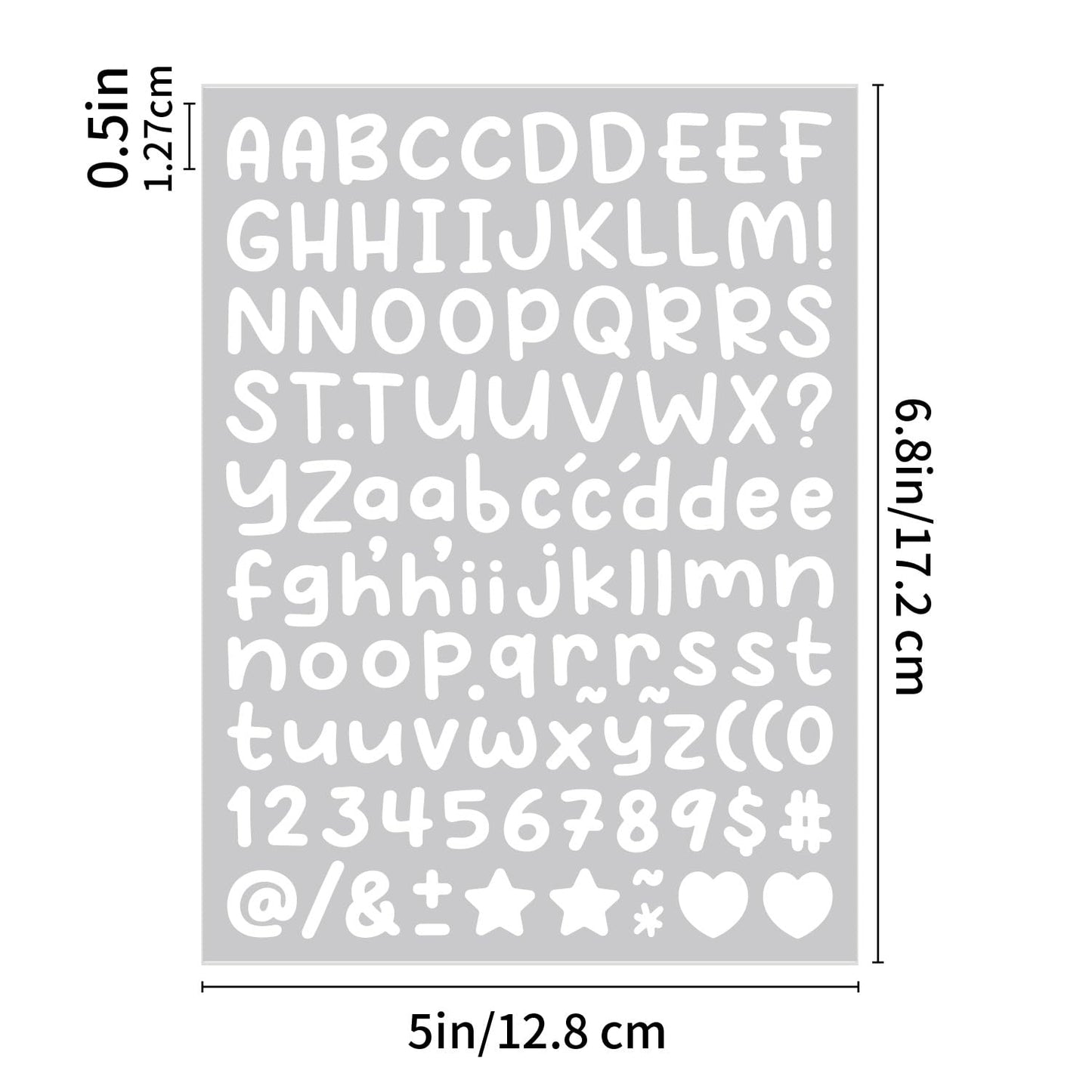 10 Sheets 0.5 Inch Letter Stickers, 1540 Alphabet and Number Labels for Students, Teachers, Journals, Cups, Notebooks, Folders, DIY School Projects, Bullet Planners, Arts and Crafts BST220