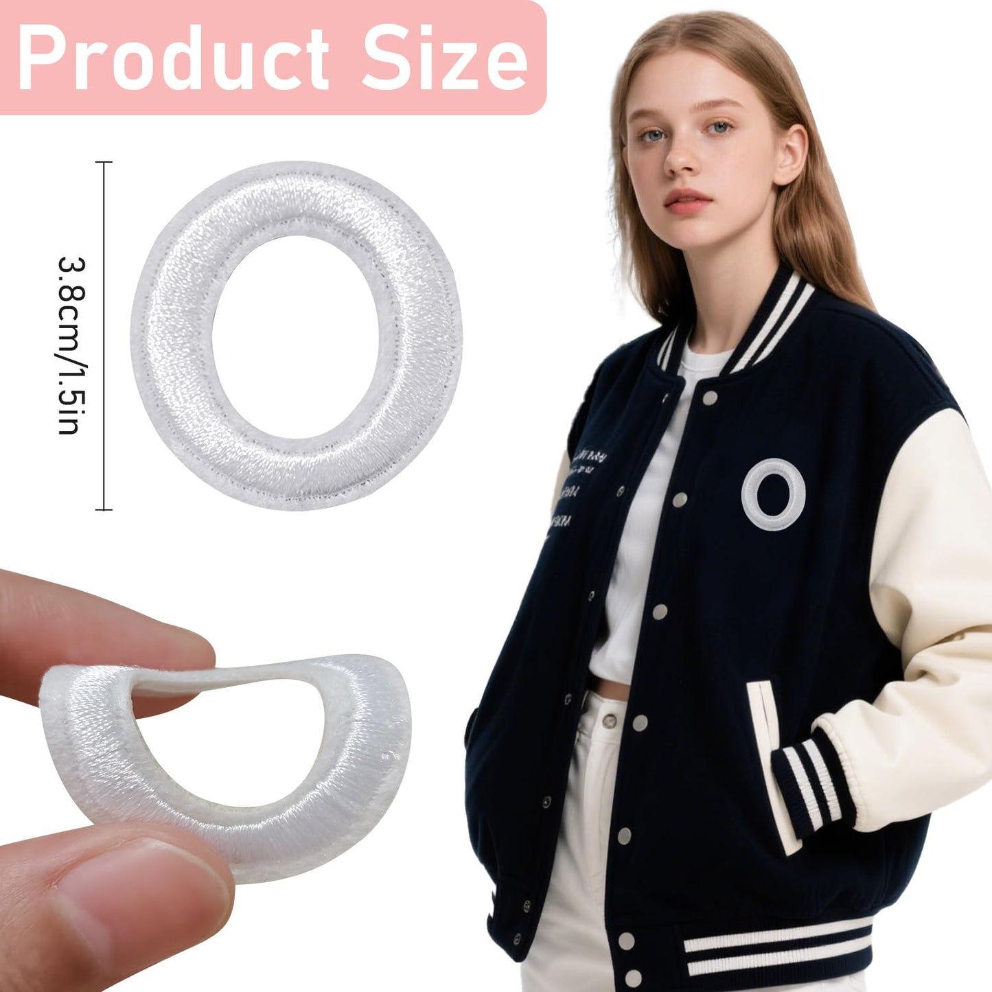 72Pcs Iron on Number and Letter Patches, Numbers 0-9, Letters A-Z Embroidered Applique Patches for Clothes, Skirts, Hats, Socks - Black BST220