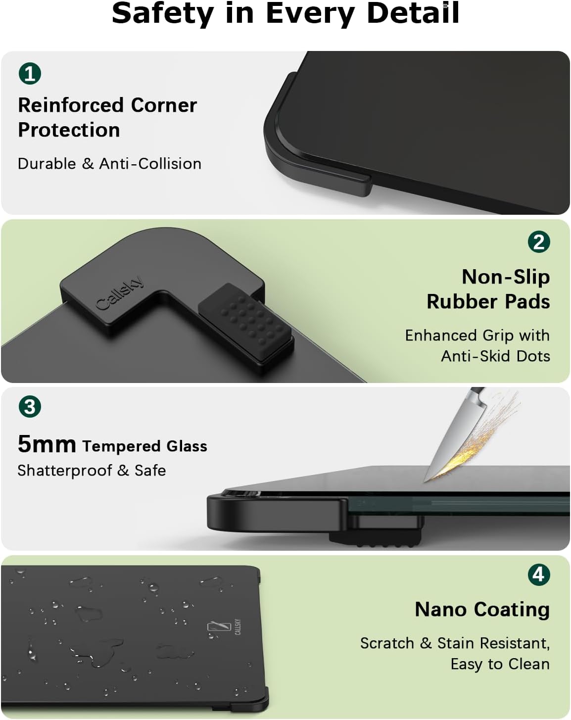 Tempered Glass Cutting Board Set 48