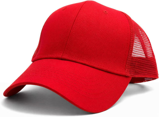 MDSTYLE Trucker Hat for Men Women, Mesh Back Snapback Cap, Cotton Front Adjustable Baseball Hat, Breathable Summer Outdoor WN420