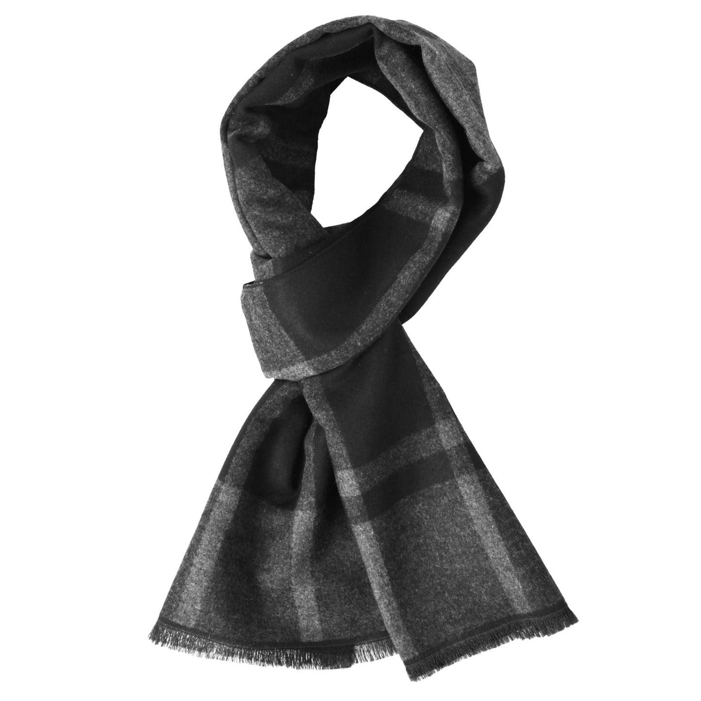Mens Winter Scarf Cashmere Feel Warm Scarves Long Plaid Tassel Scarf for Men WN420
