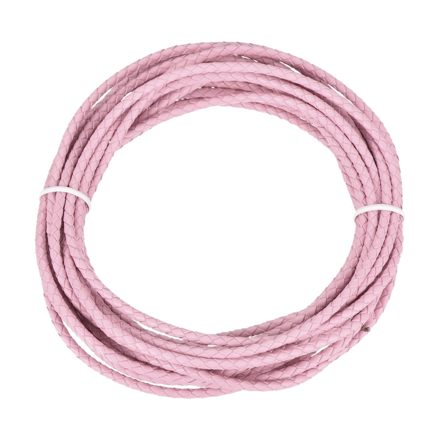 MECCANIXITY 1.1 Yards Bolo Tie Cord 6mm Diameter Round Braided Leather Strip 1 Meter Long for Bracelet Necklace Beading, Yellow WN420