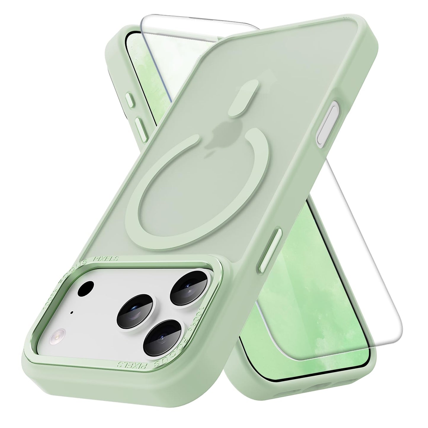 PinLiSheng for iPhone 17 Pro Max Case， Compatible with MagSafe, Shockproof Military-Grade Protection, Scratch-Resistant Back, Anti-Yellowing，Magnetic Phone Case for iPhone 17 Pro Max, Clear WN420