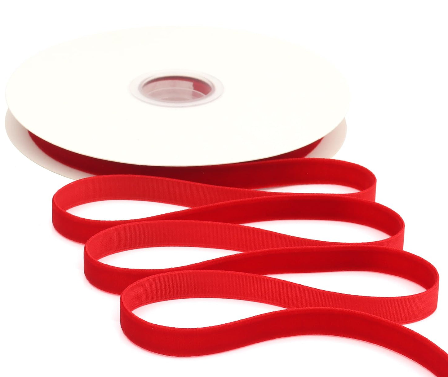 Red Velvet Ribbon 3/8 Inch X 12 Yards Christmas Ribbon for Gift Wrapping Christmas Ornaments Crafts Home Décor BST220