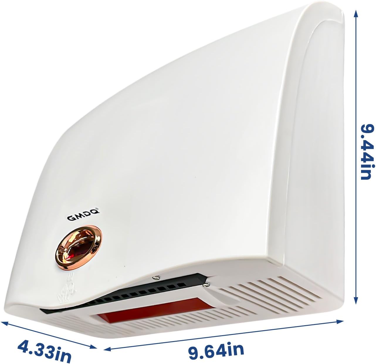 1600W Powerful Hand Dryers for Bathrooms Commercial, Electric Hand Dryer Touchless, Extra Quiet Low Noise(40db), Wall Mounted Type DD1210
