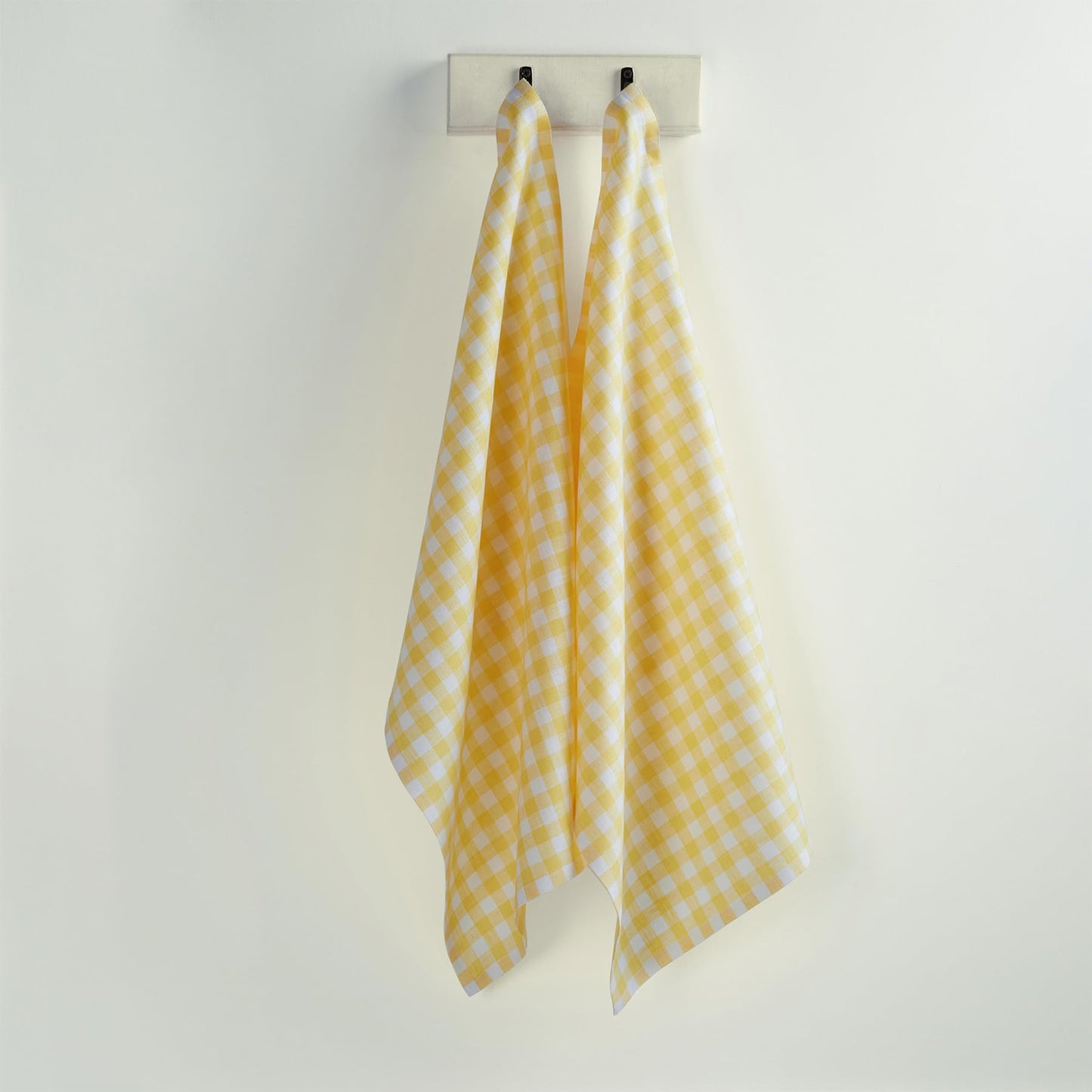 Solino Home 100% Linen Tea Towels Blue Bell Check, 16.5 x 26.5 in, Set of 2 | Buffalo Check Tea Towels absorbent and quick drying; buffalo checkered weave, mitered corners; Pure Linen; OEKO-TEX Certified BST326SOLH