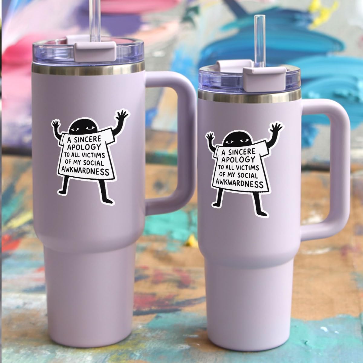 3 Pcs Social Awkwardness Vinyl Stickers – Funny Relatable Quote Decals for Introverts and Anxious Minds, Waterproof Sticker Pack for Laptop, Water Bottle, Journal, Mirror (S1, 2 inch) BST202