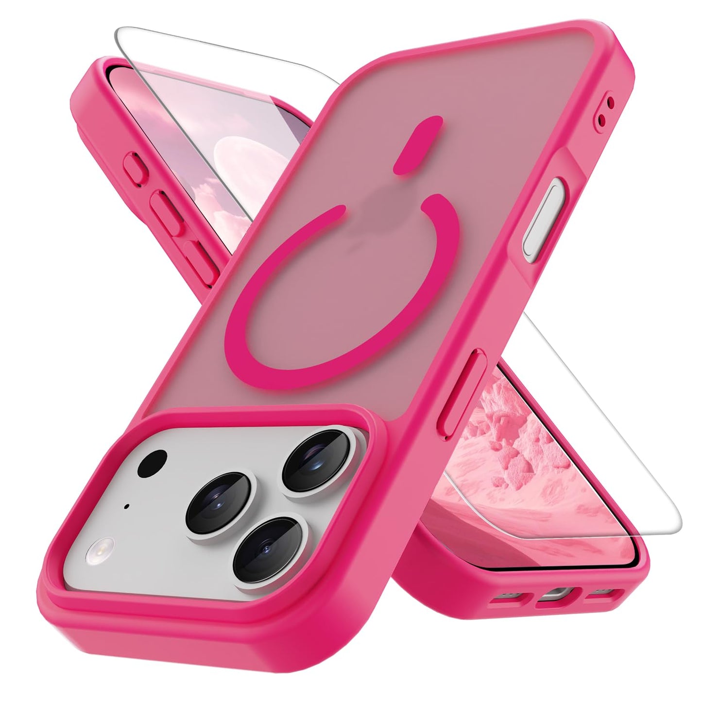 PinLiSheng for iPhone 17 Pro Max Case， Compatible with MagSafe, Shockproof Military-Grade Protection, Scratch-Resistant Back, Anti-Yellowing，Magnetic Phone Case for iPhone 17 Pro Max, Clear WN420