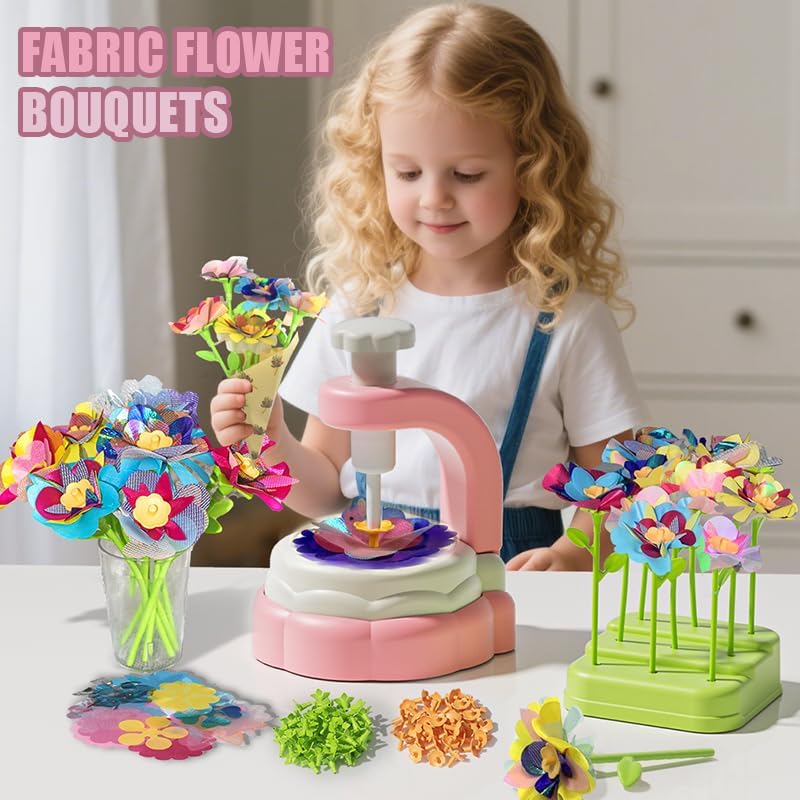 Abifny Flower Making Kit, DIY Craft Kits Toys for Kids Build Flower Bouquets Toys, Arts & Crafts Gifts for 4 5 6 7 8 Year Toddler Girl, Educational Activity Preschool Gifts