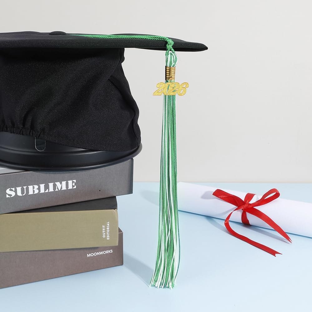 2026 Black Tassel Graduation with Charm,Graduation Cap Accessories,2026 Tassels for Caps Kindergarten Elementary School Middle School University Gifts for Students,Congrats Grad Ceremony Essentials BST220
