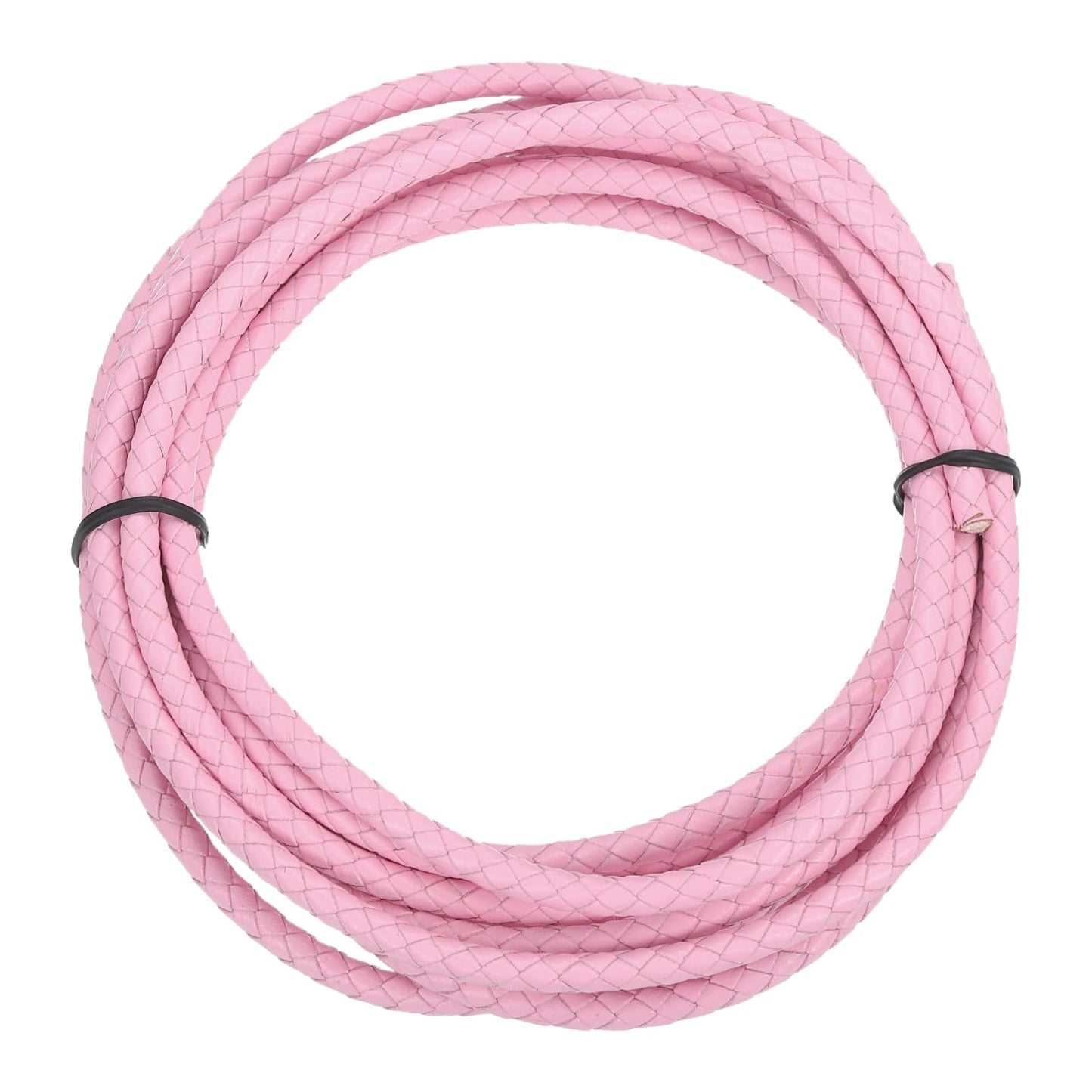 MECCANIXITY 1.1 Yards Bolo Tie Cord 6mm Diameter Round Braided Leather Strip 1 Meter Long for Bracelet Necklace Beading, Yellow WN420