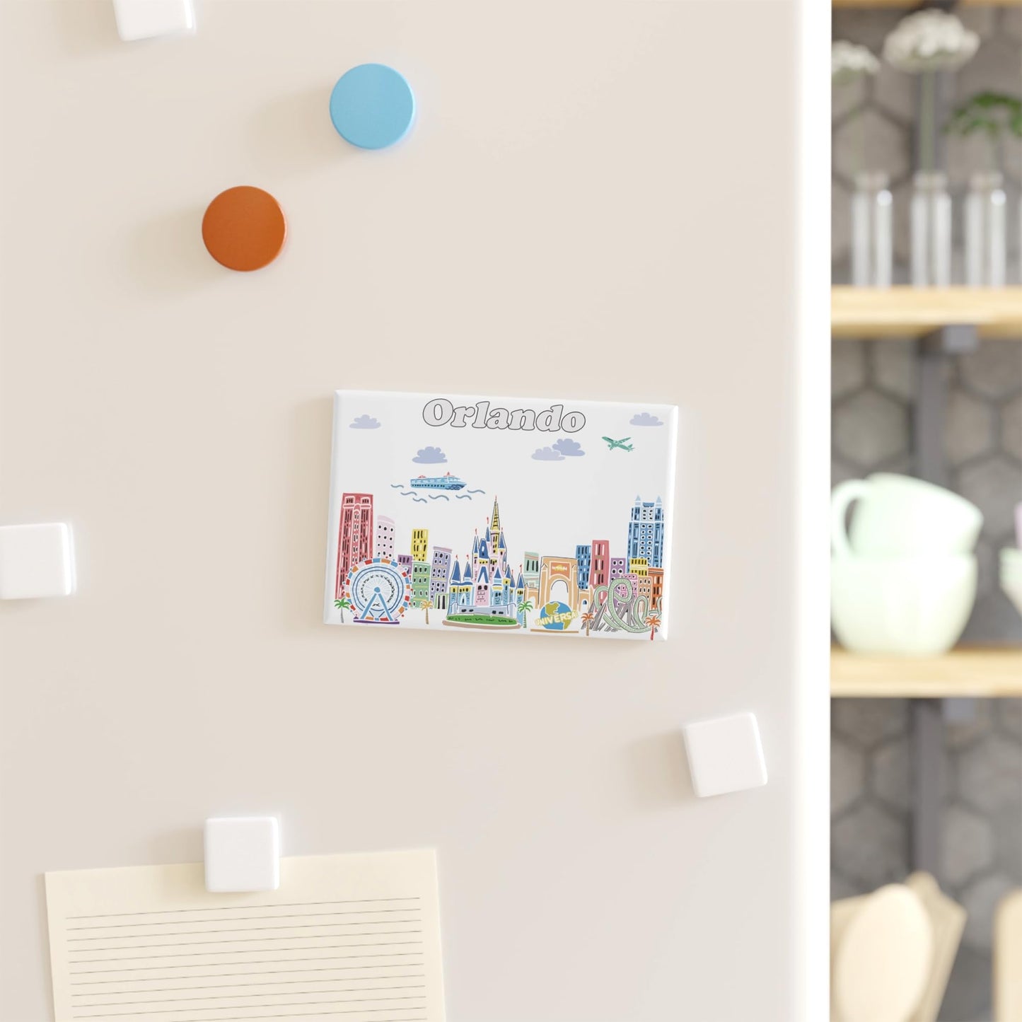 City Themed Artwork Magnet Collection by Beary Blu - Designed in The USA, Collectible Souvenirs Gifts 2.5" x 3.5" (Dallas) BST220