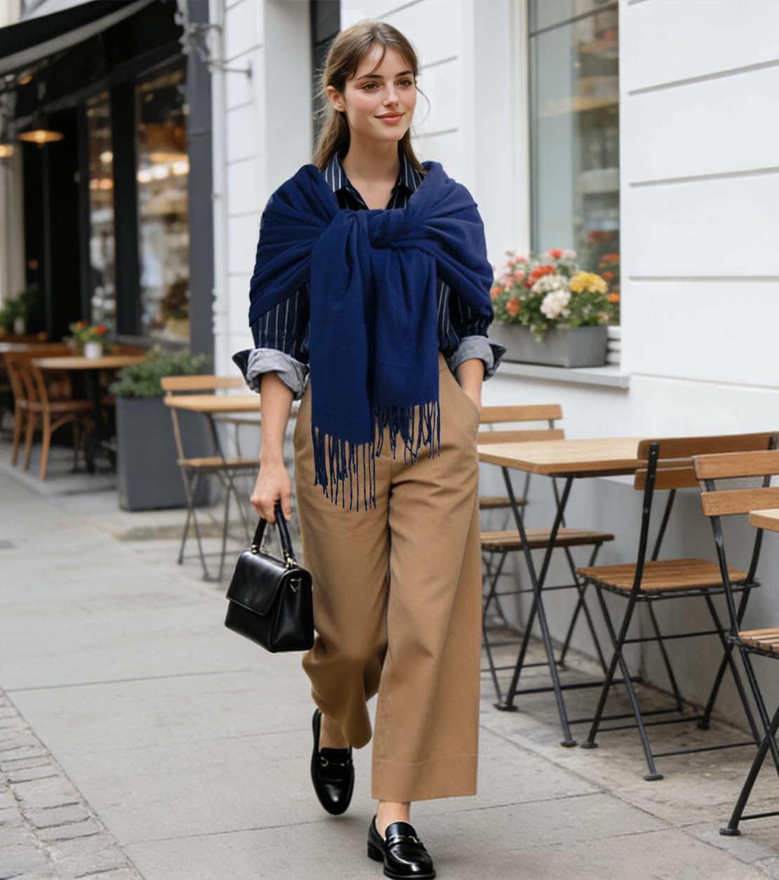 Winter Soft Long Scarf, Pashmina Shawls and Wraps, Warm Large Scarves for Men Women Evening Dress Wedding WN420
