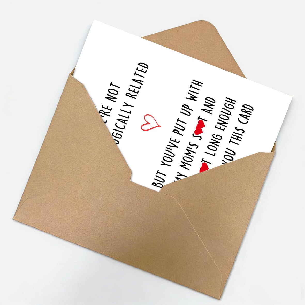Funny Fathers Day Card for Dad, Fathers Day Gift for Dad, with Kraft Envelope and Gold Seal Sticker BST220