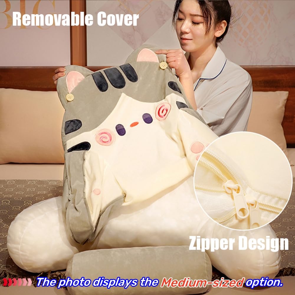 Bed Rest Reading Pillow - Kawaii Soft Lumbar Pillows Rest Cushion with Washable Cover N3233