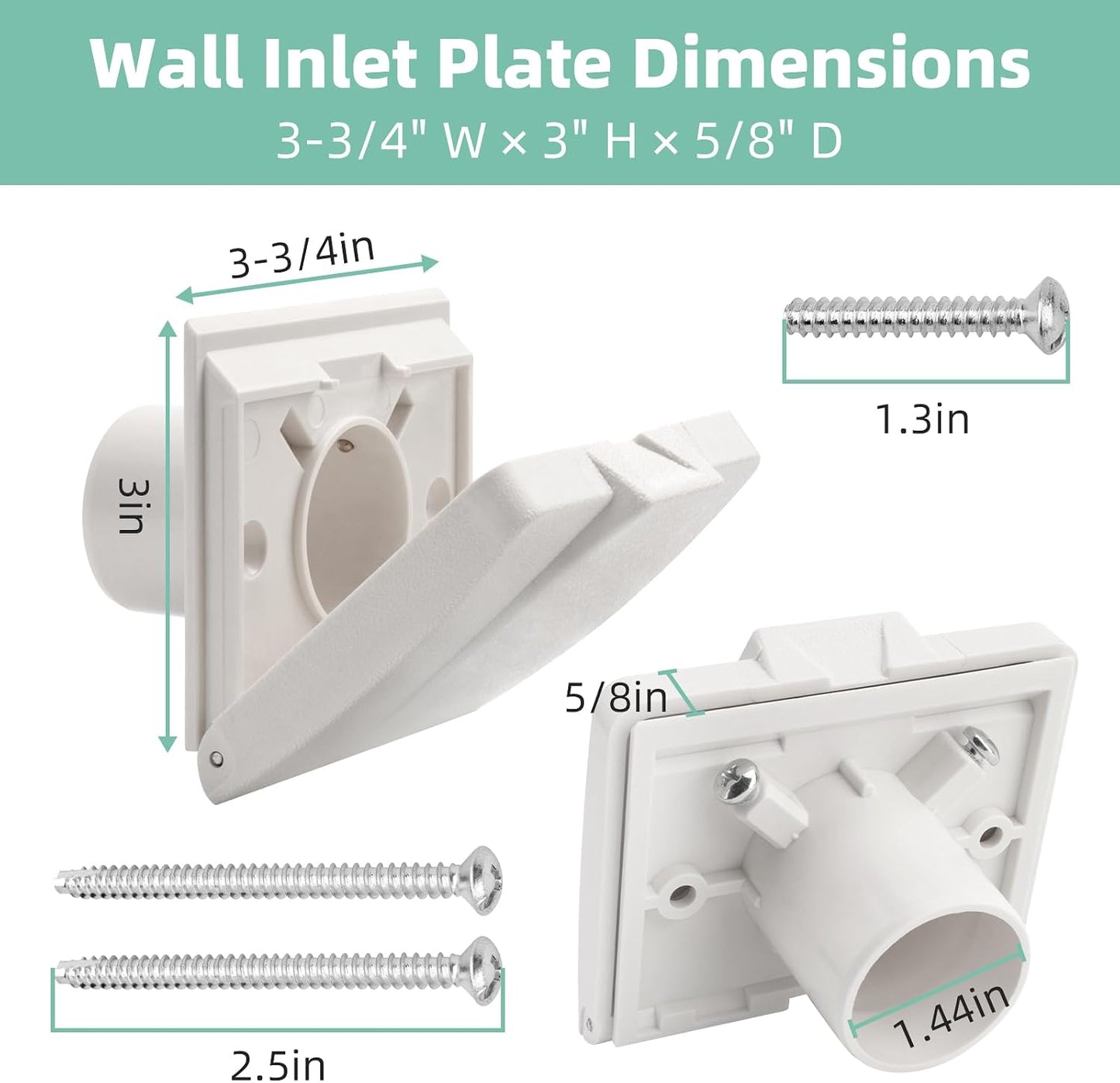 360W Wall Inlet for Broan-NuTone 360 Series Central Vacuum, White | Automatic Inlet Valve Cover for Broan NuTone Vac Cleaner System, Used with CH515 CH230L Hoses, CF361 CF361F Mounting Bracket BST326H