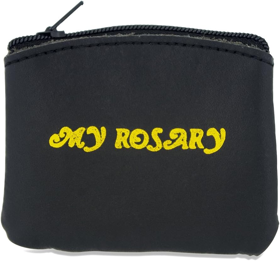 Venerare Genuine Leather My Rosary Rosary Pouch (Black, 1-Pack) BST220
