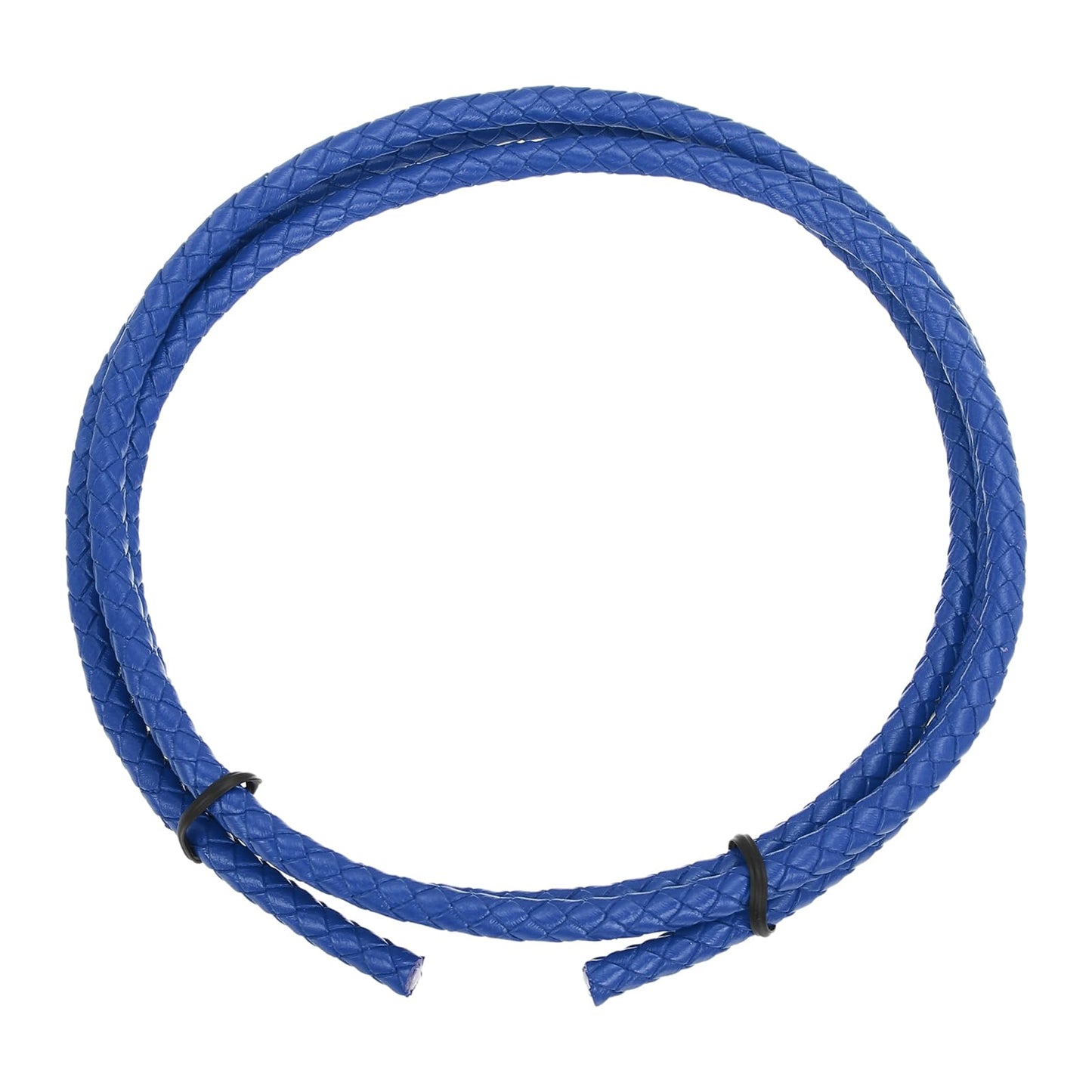 MECCANIXITY 1.1 Yards Bolo Tie Cord 6mm Diameter Round Braided Leather Strip 1 Meter Long for Bracelet Necklace Beading, Yellow WN420