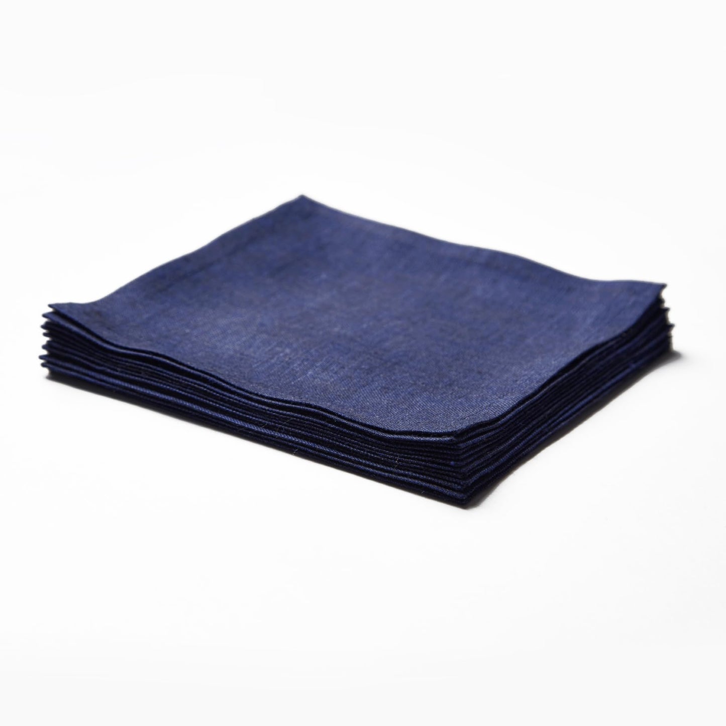Solino Home 100% Linen Cocktail Napkins Black, Athena 6 x 6 in, Set of 12 | Small Cloth Napkins for cocktails, beverages, coasters and appetizer serving, Chambray Black, Pure Linen, OEKO-TEX Certified BST326SOLH