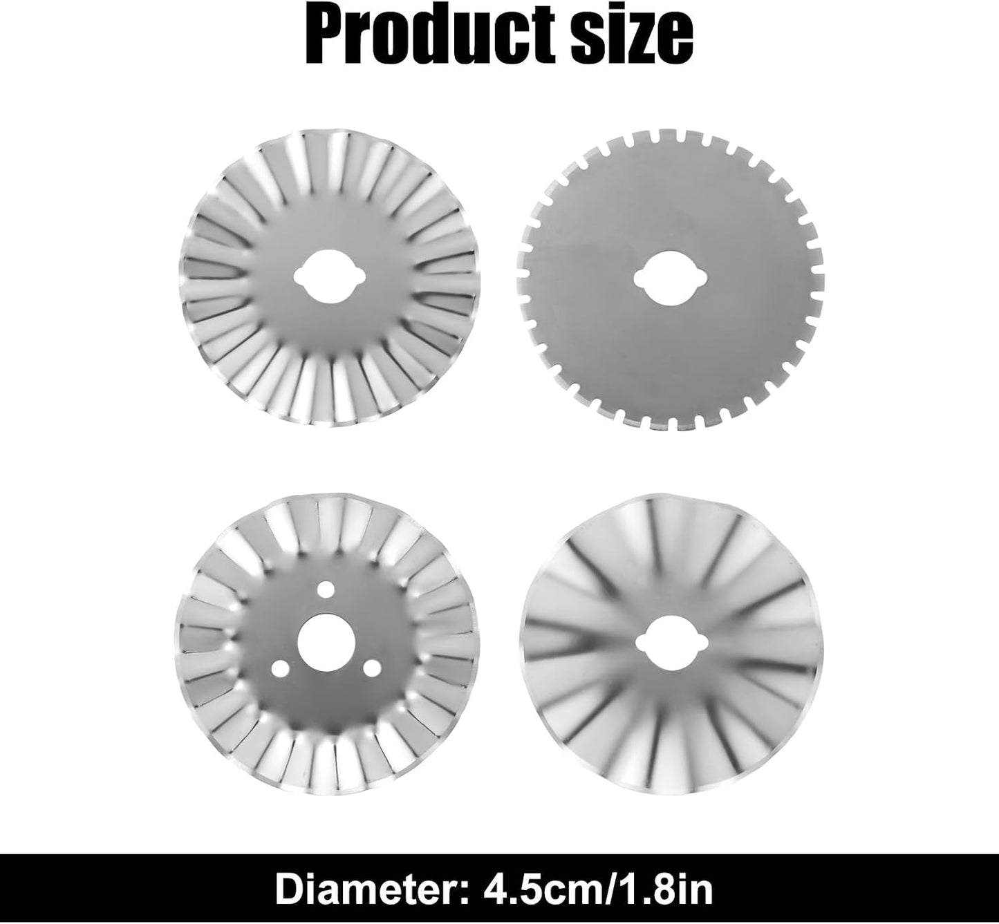 6 Pcs Rotary Cutter Blades, Rotary Cutter Blades 45mm for Quilting Rotary Blades Refill Rotary Cutter Replacement Blades for Crafts Sewing Quilting Projects BST220