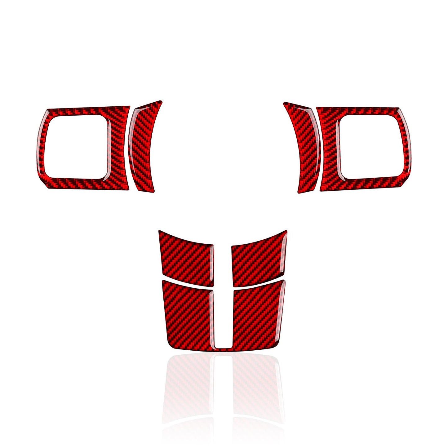 Car Gear Shift Lower Panel Sticker Carbon Fiber Decal Interior Trim Cover for Jeep Wrangler 2011 2012 2013 2014 2015 2016 2017 Accessories (Red) BST220