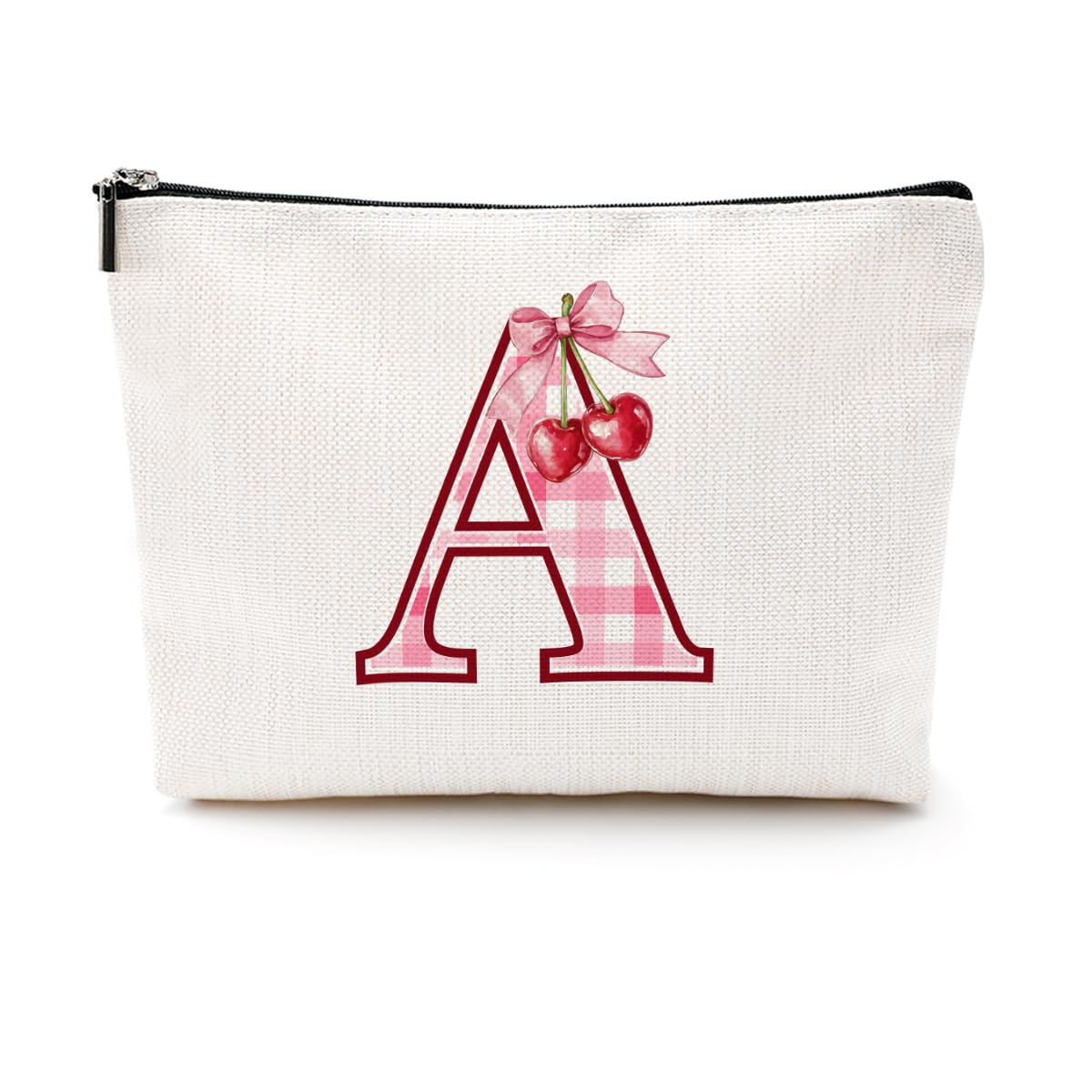Soccer Gifts Initial Makeup Bag Soccer Girl Gifts Cosmetic Bag Letter D | Monogrammed Zipper Pouch Soccer Accessories for Girls Women Player Coaches Friend Graduation Birthday Gifts BST202