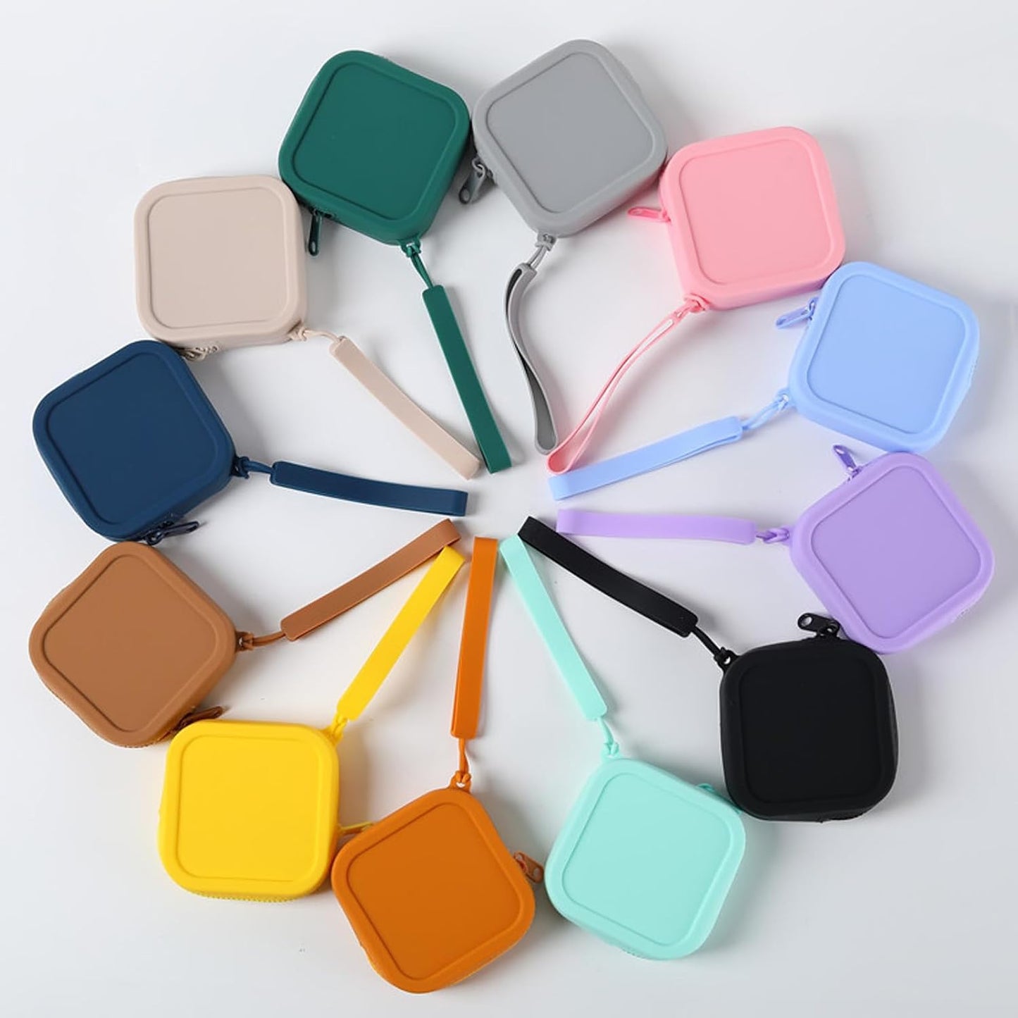 Coin Purse For Women And Girls, Silicone Change Purse Square Coin With Multi-usage, Colorful Coin Wallet For Change, Receipts And Keys WN420