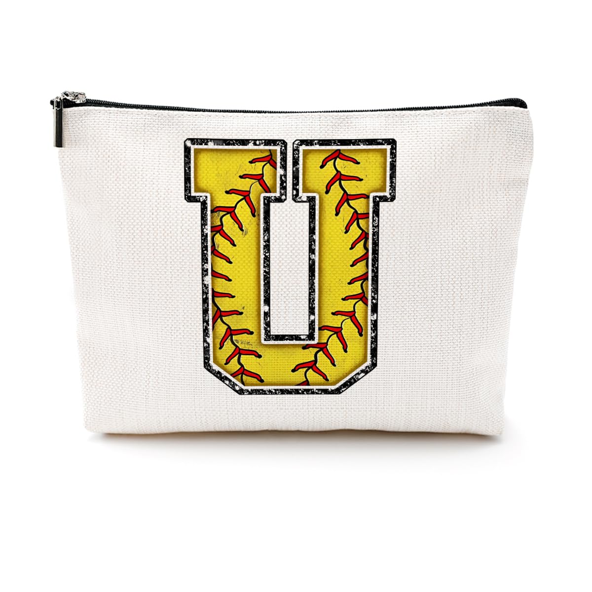 Soccer Gifts Initial Makeup Bag Soccer Girl Gifts Cosmetic Bag Letter D | Monogrammed Zipper Pouch Soccer Accessories for Girls Women Player Coaches Friend Graduation Birthday Gifts BST202