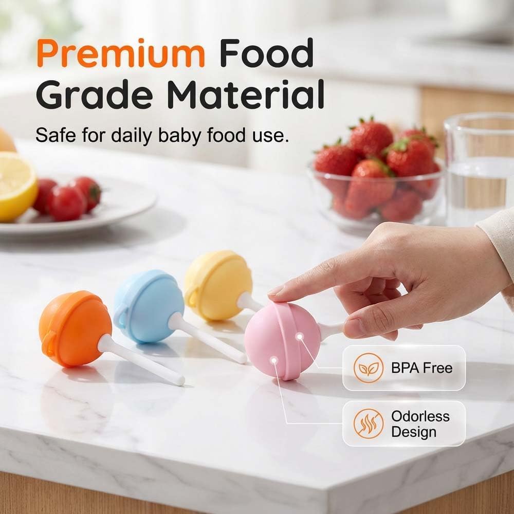 Silicone Lollipop Ice Pop Mold, Colorful DIY Ice Cream Maker for Summer Parties, Creative Sphere Shape, Home Use BST326H