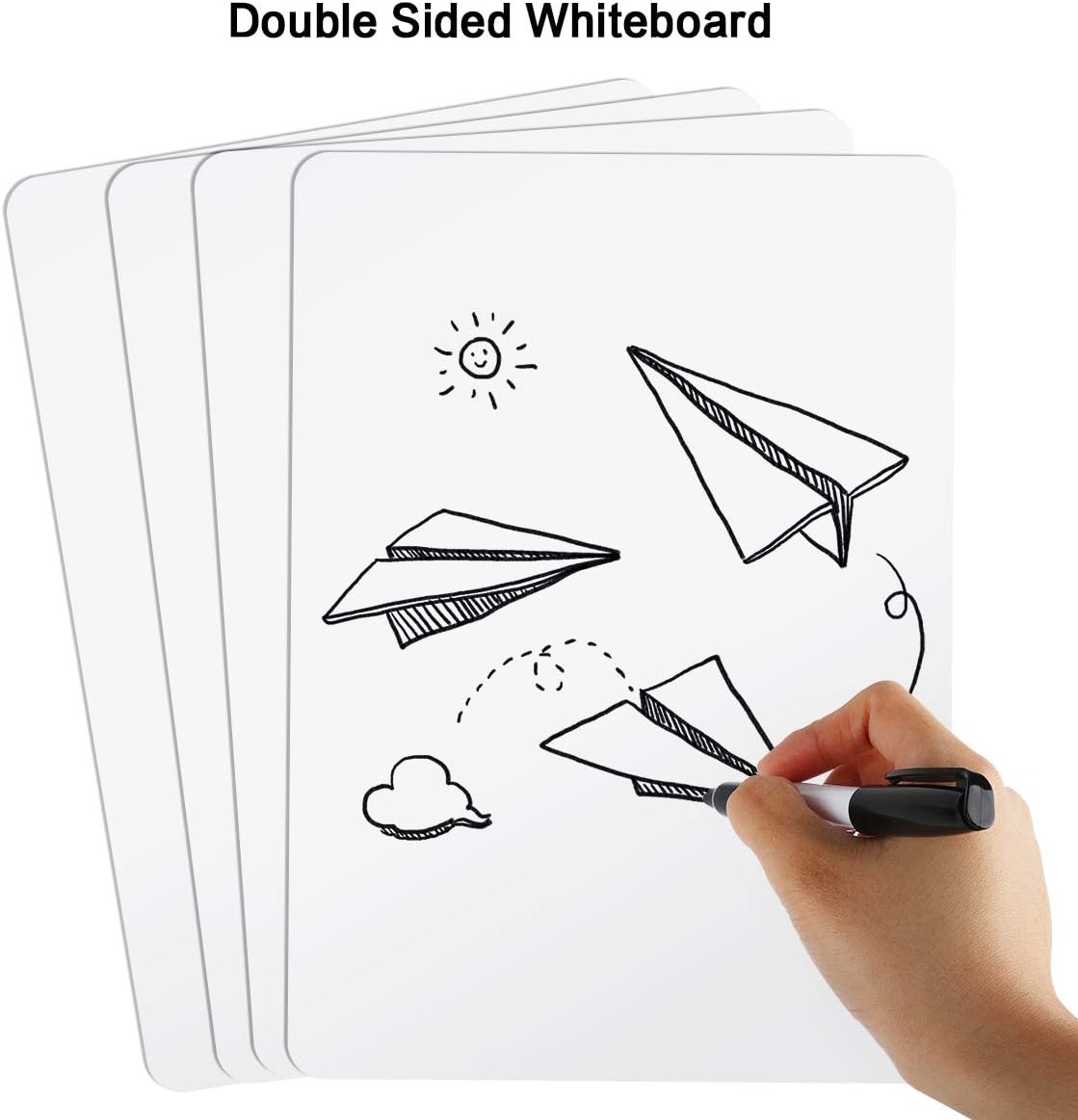 Dry Erase Lapboards, HERKKA 32 Pack Double Sided Dry Erase Lap Boards 9 x 12.5 Inch Small Dry Erase Boards for Students Classroom Teacher Supplies DD1210