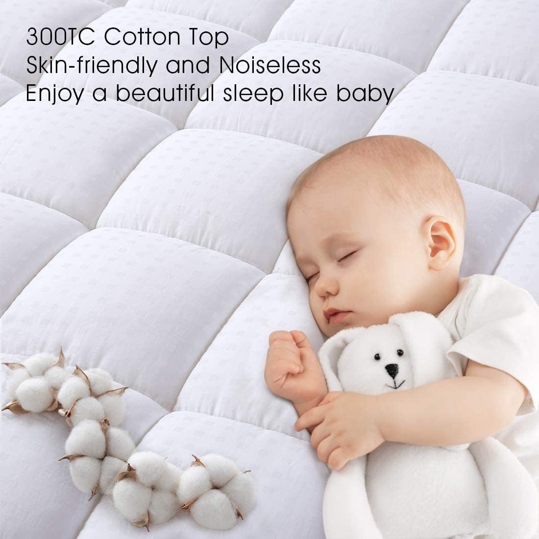 EASELAND Twin Size Mattress Pad 72
