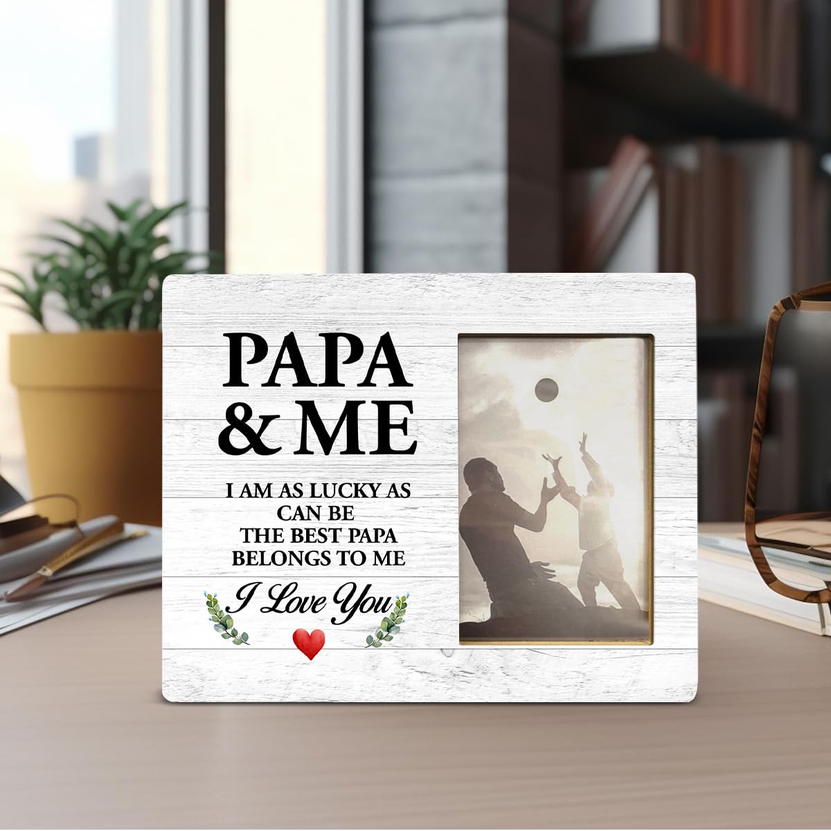 Yuzi-n Memorial Gifts for Loss of Brother Sympathy Wood Picture Frame | Remembrance Brothers Gifts, Memorial Picture Frame for 4x6 Inches Photo BST326H