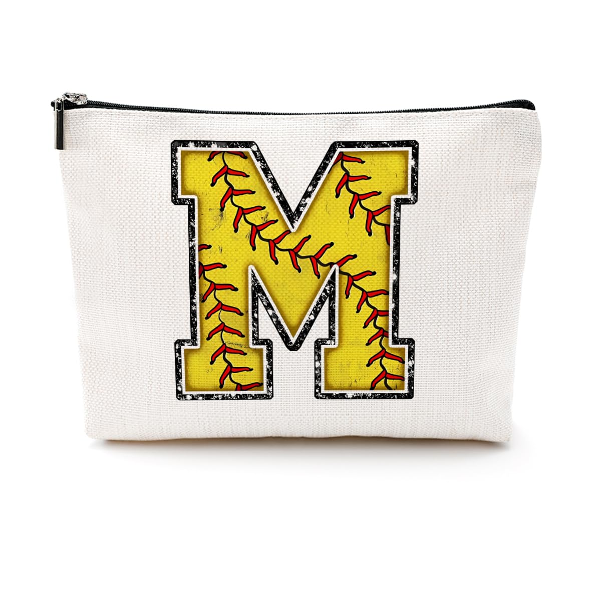 Soccer Gifts Initial Makeup Bag Soccer Girl Gifts Cosmetic Bag Letter D | Monogrammed Zipper Pouch Soccer Accessories for Girls Women Player Coaches Friend Graduation Birthday Gifts BST202