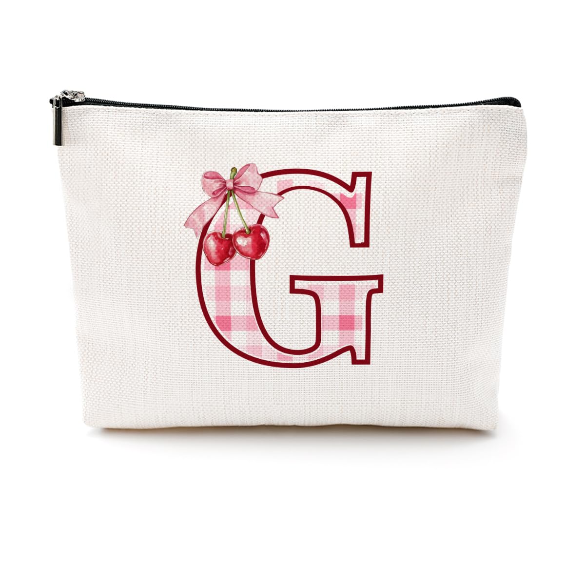 Soccer Gifts Initial Makeup Bag Soccer Girl Gifts Cosmetic Bag Letter D | Monogrammed Zipper Pouch Soccer Accessories for Girls Women Player Coaches Friend Graduation Birthday Gifts BST202